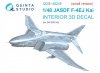 Quinta Studio QDS-48245 F-4EJ Kai 3D-Printed & coloured Interior on decal paper (ZM SWS) (Small version) 1/48
